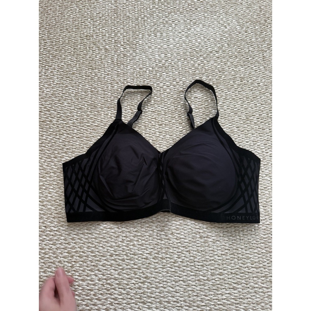 Honeylove Honey‎ Love Black Seamless Wireless Bra. XL